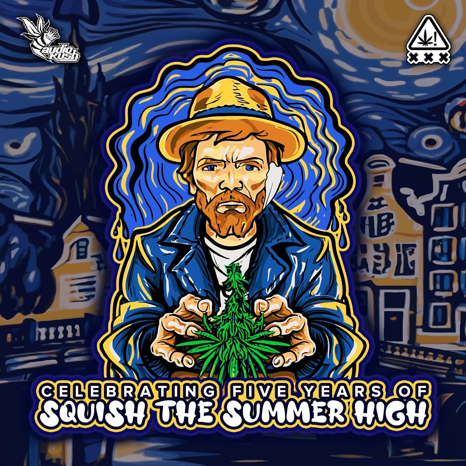 Squish The Summer High 2024 Square Van Gogh's Starry Night Amsterdam concept
